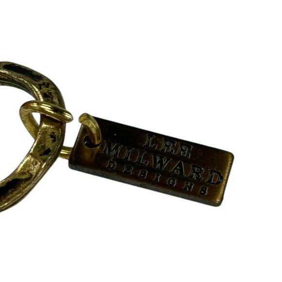 Lee Milward Designs Coral Cream Bronze Beaded Statement Necklace - Picture 2 of 4